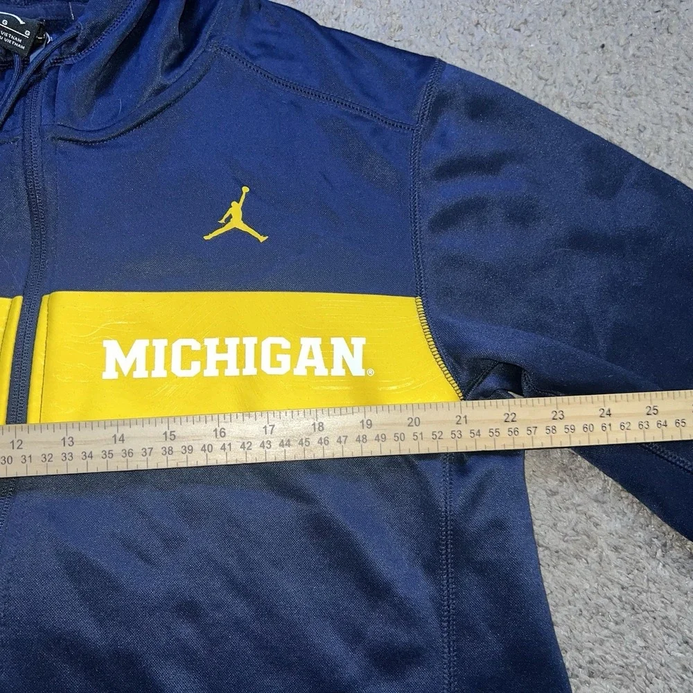Nike Air Jordan Dri-fit Large University of Michigan Wolverines Full Zip Hoodie